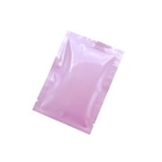 QQ Studio 100 PCS YPF5Metallic Mylar Foil Open Top Sealable Bags (9x13cm(3.5x5.1"), 100x Light Pink)