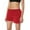 Red, variant on Casual Summer Shorts Women Gingham Boy Shorts Smocked Plaid Cute Frill Ruffle Micro Shorts Bottoms Pettipants,Red L