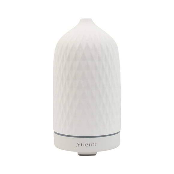 YUEMI Zen Breeze Essential Oil Diffuser Ultrasonic Aromatherapy Diffuser 160ml Ceramic Stone Aroma Diffuser with 7 Colors LED Night Light 4 Timer Setting and Waterless Auto Shut Off
