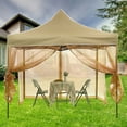 thumbnail image 4 of TOPCHANCES Universal Replacement Canopy Mosquito Netting Screen Sidewalls Only for 10' x 10' Gazebo Canopy, Khaki, 4 of 10