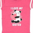 thumbnail image 4 of Inktastic I Love My Sister with Panda Illustration Boys or Girls Baby Bodysuit, 4 of 5