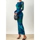 thumbnail image 4 of Vestido PRETTYGARDEN 2025 Floral de Malla Ajustado Maxi Verde Talla L, 4 of 8
