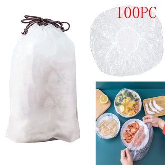 300-Pack Disposable Elastic Food Covers - Stretchable Bowl Covers & Plate Covers, 7.9x11.8cm