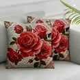 thumbnail image 3 of Rose by Ismot Esha Cushion Cover Vintage Pink Red Roses Square Decorative Throw Pillow Covers All Seasons Outdoor Cushion Covers, 3 of 7