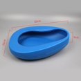thumbnail image 4 of Bedpan Stable Easy Use Durable Reusable Plastic for Pan Female Elderly Female Male Blue, 4 of 9