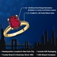 thumbnail image 2 of Gem Stone King 14K Yellow Gold Ruby Red Mystic Quartz Engagement Ring for Women | 4.00 Cttw | Oval 12X10MM | Gemstone Birthstone | Size 5, 2 of 6