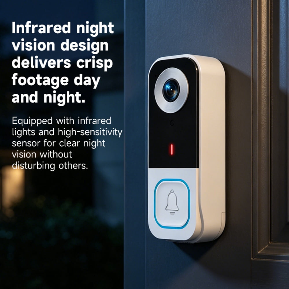 Wireless Video Doorbell with 4.5" IPS Display Screen, 720P HD 120° Wide Angle Door Bell Camera with Night Vision, 2-Way Intercom 1000mAh Battery Local Storage No WiFi No App for Home Security