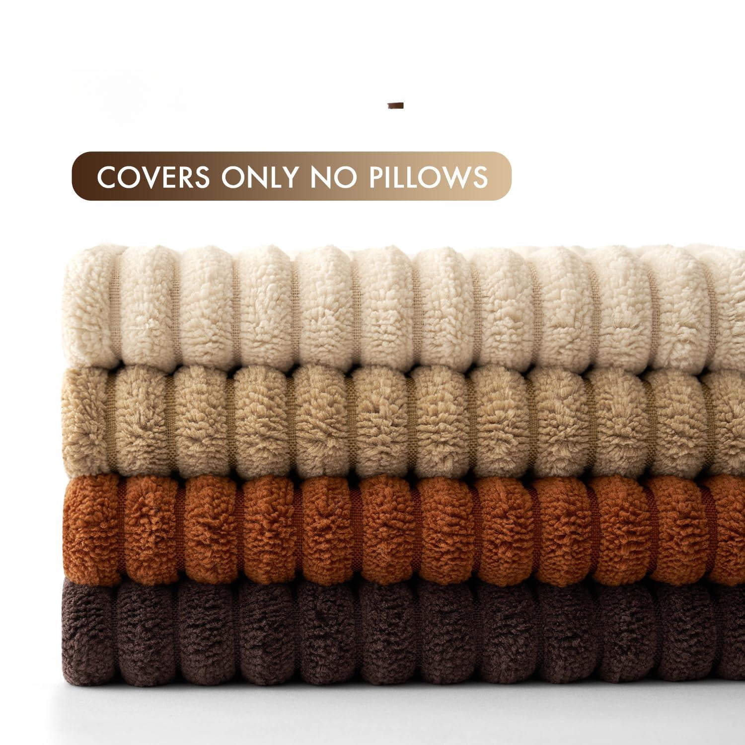 Boho Farmhouse Throw Pillow Covers 18x18 Inch Set Of 4 Rustic Mordern Neutral Cushion Soft Corduroy Nordic Home Decor For Couch Bed Sofa Living Room Chocolate Brown/rust