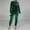 Green, variant on Going Out Sets for Women Ladies Autumn And Winter Sequins Small Fragrance Leisure Sports Long Sweater Pencil Pants Respirator Three Piece Suit(White,S)