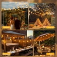 thumbnail image 4 of  100FT Outdoor String Lights with Remote, Plug in Waterproof Connectable 3 Modes Dimmable Timers Patio Lights with 48+2 LED Spare Bulbs, Dusk to Down Outdoor Light for Outside Bistro Yard, 4 of 4