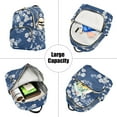 thumbnail image 5 of FORMRS Mini Backpack Purse for Women Quilted Travel Daypack Casual Shoulder Bag, Floral Ocean Waves, 5 of 7