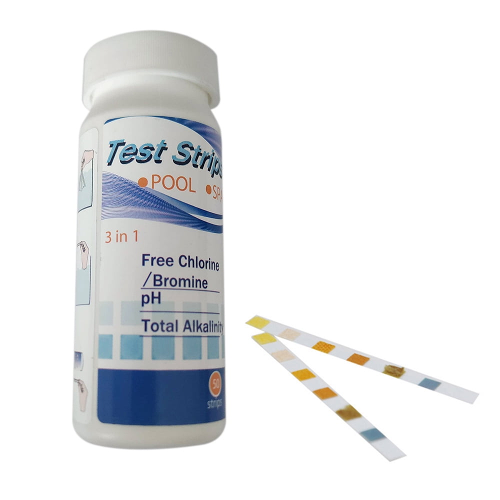 Details about   50X 6 In1 Swimming Pool SPA Test Strip Chlorine pH Alkalinity Water Hardness 