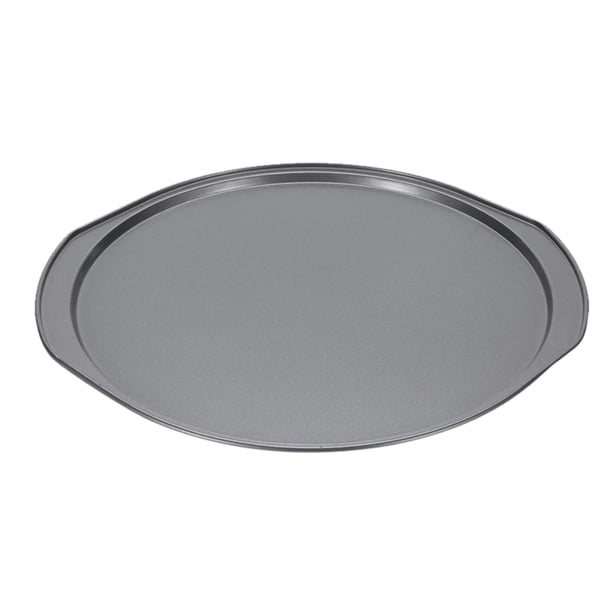 Sartén antiadherente redonda de acero para pizza, sartén gris para freír con aire para horno, bandeja para hornear de 8 x 8 pulgadas, bandeja para hornear antiadherente con rejilla de alambre, juego