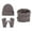 Coffee, variant on Ediodpoh Children Winter Knit Hat Scarf and Gloves Set Warm Windproof Ear Protection Three Piece Set Brown