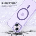thumbnail image 2 of VENINGO Magnetic for iPhone 13 Case / iPhone 14 Case Clear Glitter, Compatible with Mag-safe, TPU Transparent Shockproof Slim Bling Sparkly Bumper Cover Phone Case for Women Girls, Purple, 2 of 8