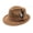 brown, variant on Fedora Hat for Men Short Brim Felt Panama Cap Beach Hat