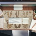 thumbnail image 2 of Rustic Easter Bunny Trio with Bows Diatomite Mouse Pad - Non-Slip Backing Desk Mat with Polka Dot & Heart Accents for a Cozy Farmhouse Spring Office Decor, 2 of 6