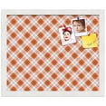 thumbnail image 2 of PinPix 17x14 Custom Cork Bulletin Board Argyle Burnt Orange Poster Board Has a Fabric Style Canvas Finish, Framed in Argyle Burnt Orange, by ArtToFrames (PinPix-634), 2 of 6
