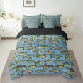 thumbnail image 2 of Manfei Fishing And Hunting 7 Pieces Bedding Comforter Set,Rustic Farmhouse Cabin Full Bedding Set,Bass Big Fish Fitted Sheet Flat Sheet For Teens Boys,Breathable Home Decor Reversible, 2 of 8
