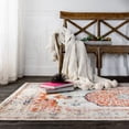 thumbnail image 4 of JONATHAN Y CALIFORNIA VINTAGE 8 x 10 Area Rug, Andalus Vintage Medallion - Coral/Ivory, CAV102A-8, 4 of 10