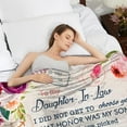 thumbnail image 4 of Daughter-in-Law Gift Blanket 60"X50" - Daughter-in-Law Gift Ideas, Cool Mother''s Day, Wedding Birthday Gifts for Daughter in Law from Mother-in-Law, Future Daughter-in-Law Gift Throw Blankets, 4 of 5