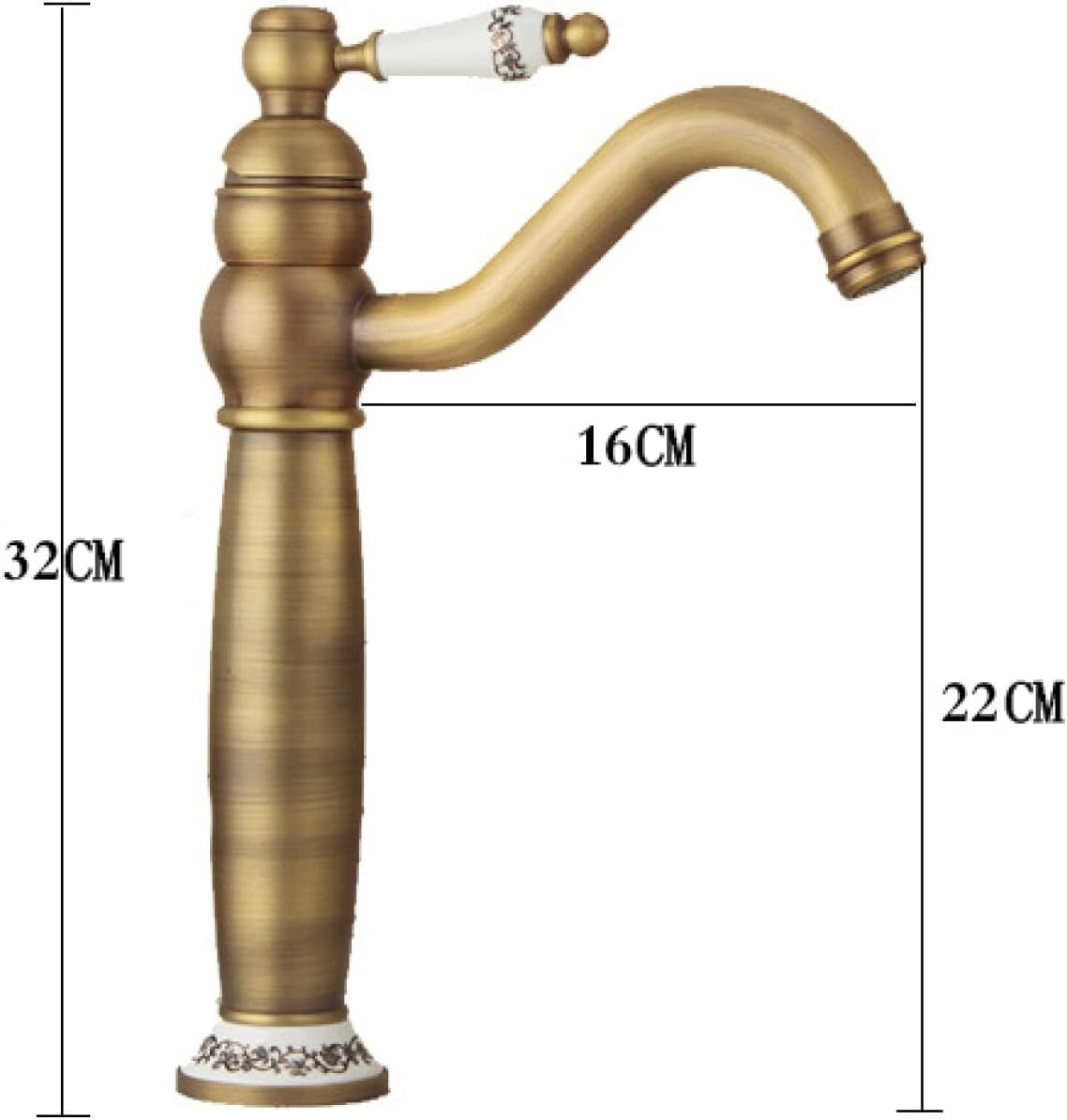 Vintage Bathroom Faucet Black, Bathroom Faucet Antique Brass, Hot and Cold Water Mixer Tap, Single Handle 1 Hole Bathroom Sink Faucet, Black