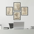 thumbnail image 3 of PixonSign Framed Wall Art Sketch Antique Tree Vintage Landscape Prints, Set of 4 Nature Wilderness Paintings, Minimalism Wall Décor, Adhesive Canvas Poster for Home Decor - 11"x14" Black, 3 of 5