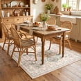 thumbnail image 2 of ICEANT 5'x7' Area Rug, Rustic Style Rugs for Entryway Living Room Bedroom, Farmhouse Non-Slip Country Carpet Indoor Machine Washable, Pink, 2 of 5