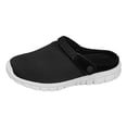 thumbnail image 4 of Rokment Men's Orthopedic Clogs Mules Backless Sandals with Arch Support and Back Straps Lightweight Comfortable Mesh Closed Toe Walking Slip on Driving Summer Shoes Black Size 6.5, 4 of 4