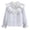 White-1, variant on Odeerbi Toddler Girls Cotton Dress Shirt Long Sleeve Ruffle School Uniform Shirts