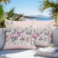 thumbnail image 4 of Outdoor Pillow Cover Ombre Pink Rose Butterfly Set of 2 Waterproof Throw Pillowcases Vintage Flowers Decorative Patio Furniture Pillows for Couch Garden Indoor & Outdoor Use, 4 of 9
