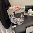 thumbnail image 1 of Bolsa De Hombro Bolso para axilas de mujer Media luna Estampado de serpiente Moda Bolso de hombro Monedero (Marrón) Sywqhk Para Estrenar, 1 of 8