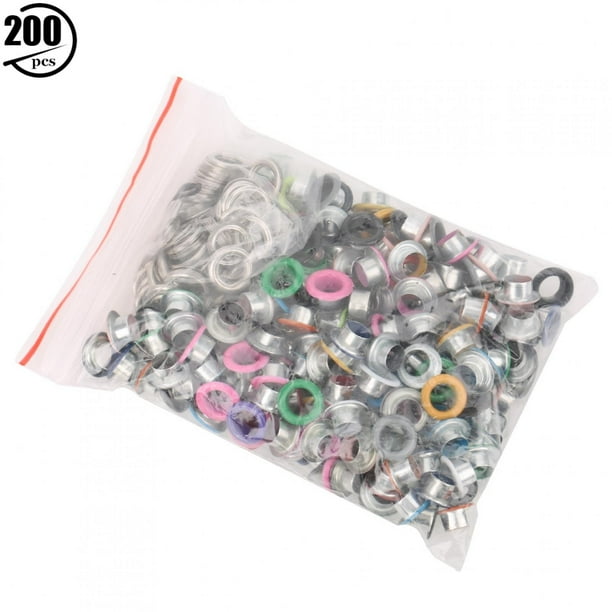 Colored Eyelets200 Sets Mixing Colored Leather Craft Eyelets Grommets