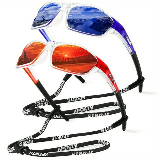 Maiding Kuguaok 2pcs Polarized Sports Sunglasses For Men Uv Protection Fashion Driving Cycling Fishing Sun Glasses Other