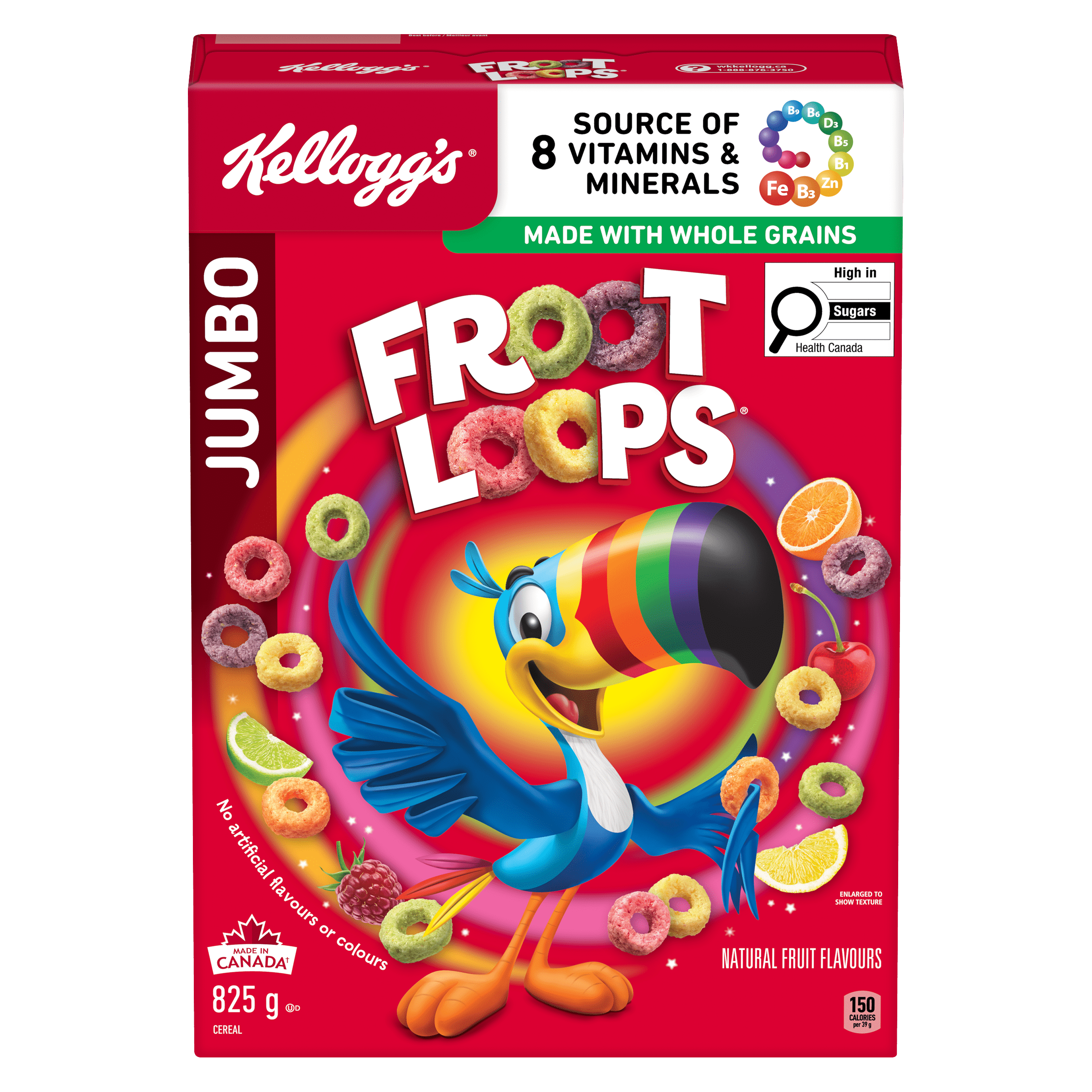 Kellogg's Froot Loops Cereal, Jumbo Size