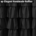 thumbnail image 6 of Seasonwood Farmhouse Shower Curtain Shabby Chic Black Shower Curtain with 12 Hooks 72'' x 72'', 6 of 9
