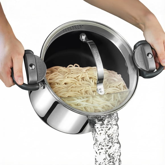Olla para pasta Gotham Steel de 8 cuartos con tapa coladora antiadherente