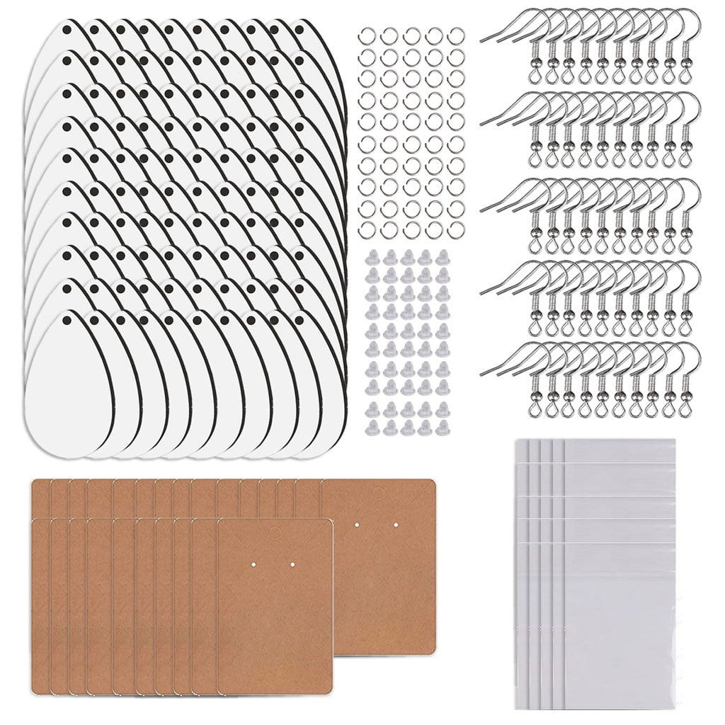 TINYSOME 24Pcs Sublimation Blanks Earring Making Kit for Women Girls DIY  Earring Jewelry 