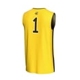 thumbnail image 3 of Unisex GameDay Greats #1 Yellow Wichita State Shockers Lightweight Basketball Fashion Jersey, 3 of 4