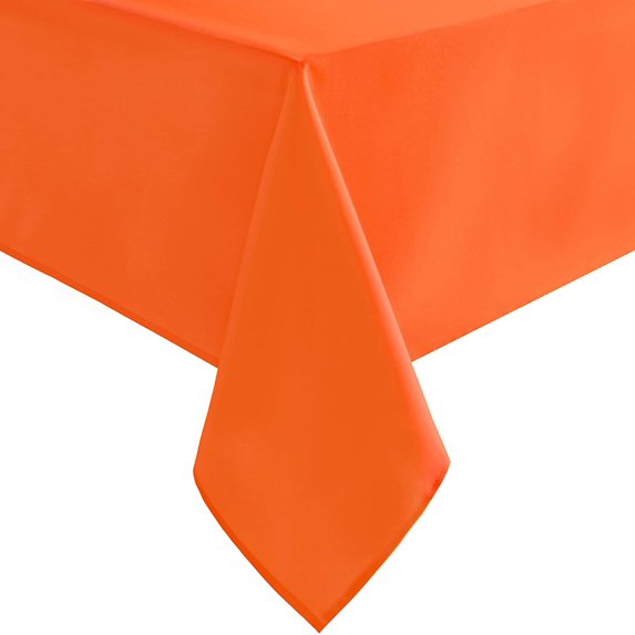 Pumpkin Orange Rectangle Tablecloth - Waterproof and Spillproof Washable Fabric Table Cloth for Dining Room Kitchen Party and Outdoor, 60 x 84 Inch