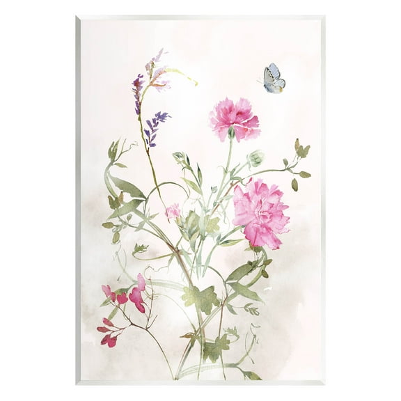 Stupell Industries Vivid Pink Carnation Blooms Graphic Art Unframed Art Print Wall Art, Design by Nina Blue