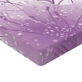thumbnail image 2 of Ambesonne Modern Fitted Sheet, Swirling Ornaments Dots Art, King Size, Pale Purple and White, 2 of 3