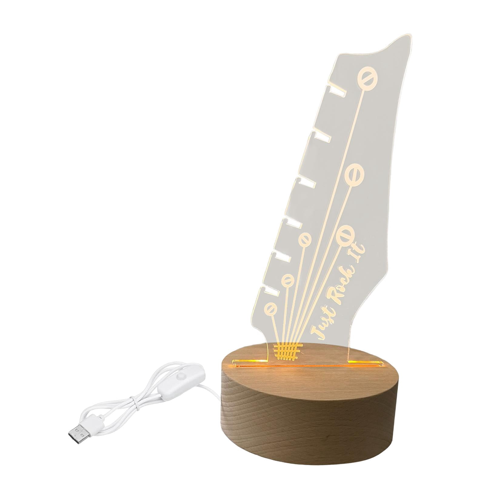 Guitar Pick Holder Storage Display Light Up LED Holds 6 Picks for Guitar Players and Guitarist Music Gifts