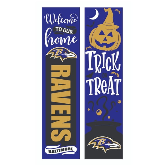 Baltimore Ravens 47" Double Sided Halloween Leaner Fan Sign