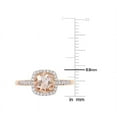thumbnail image 3 of 4/5 Carat (ctw) Morganite Ring 10K Rose Pink Gold with Diamonds, 3 of 5