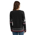 thumbnail image 3 of Asklazy Women's Pullover Sweaters Long Sleeve Print Knitted Crew Neck Sweater Tops（a Little Run Big）,M,Christma, 3 of 4