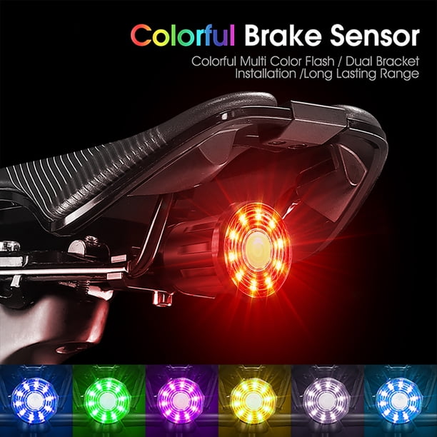 Luz De Bicicleta WEST BIKING Luz trasera 6 modos Luz trasera de bicicleta para ciclismo seguro (tipo de asiento)