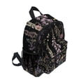 thumbnail image 2 of FORMRS School Backpack with Front Zippered Pocket 12" Student Travel Daypack, Dark Flowers Pattern, 2 of 6