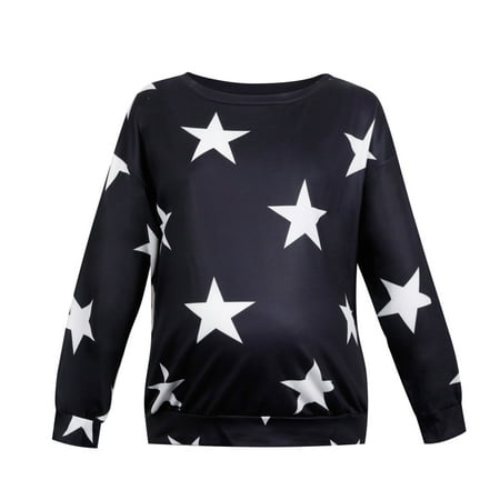 

Taqqpue Womens Maternity Shirts Tops Long Sleeve Round Star Printed Shirts Pregnancy Shirts Casual Mama Pregnancy Sweatshirts Blouses Top Maternity Clothes on Clearance