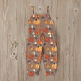 thumbnail image 4 of EGNMCR Combinaisons et Barboteuses pour Filles Combinaisons pour Tout-Petits Bébé Fille Barboteuse à Bretelles Imprimée Pantalon avec Poches Barboteuses pour Enfant, 4 of 9
